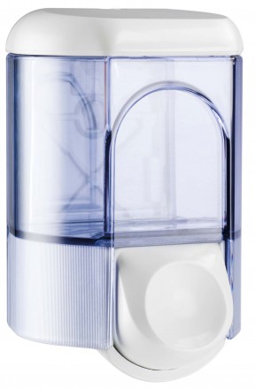 ​Seifenspender 350 ml Kunststoff, weiß/ transparent 