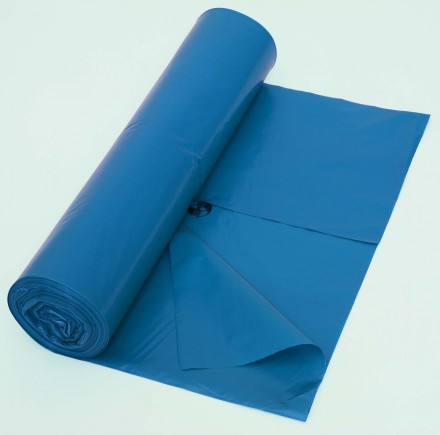 ​10 x 25 Stück Müllsack 120 Liter blau, 70 x 110 cm, Typ 60,40 my 