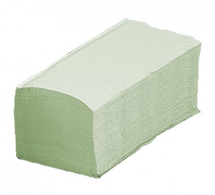 ​Handtuchpapier / Falthandtücher 1-lagig grün, Zick-Zack-Faltung, 5000 Blatt 