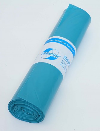 ​10 x 25 Stück Müllsack 120 Liter blau, 70 x 110 cm, Typ 100,80 my 